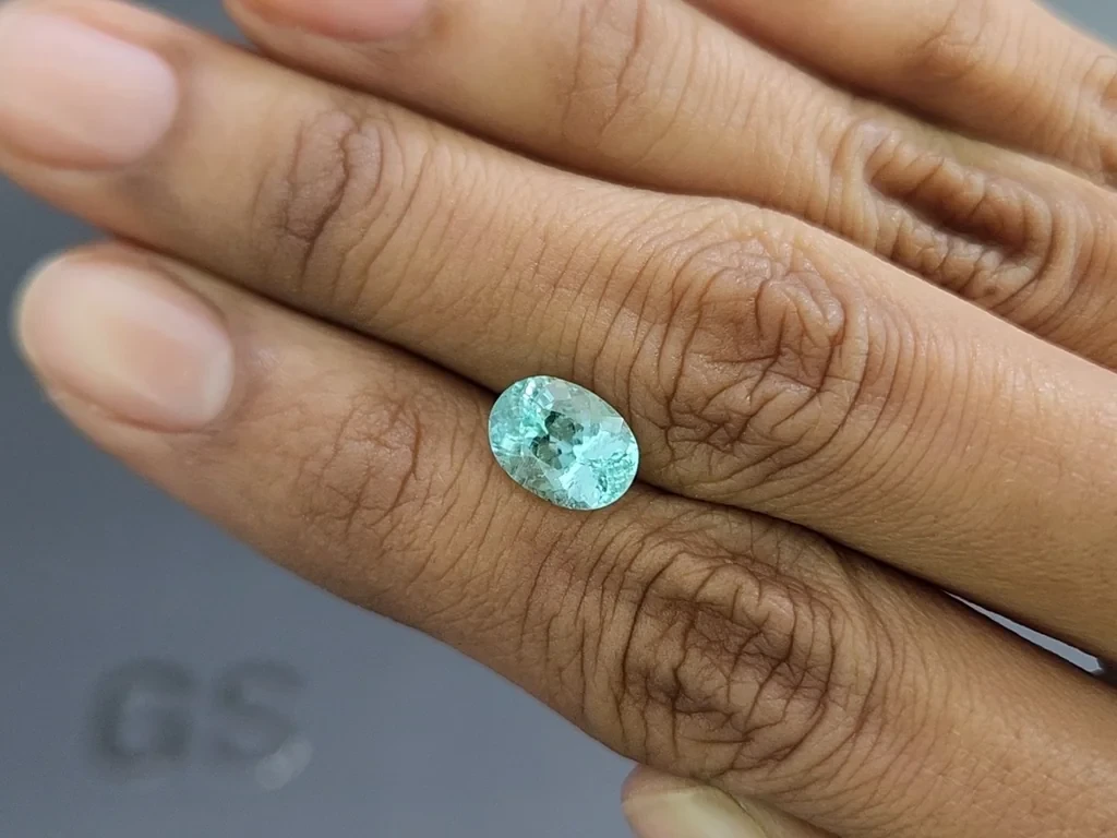 Paraiba Neon Green oval cut 2.28 carats, Mozambique Image №2