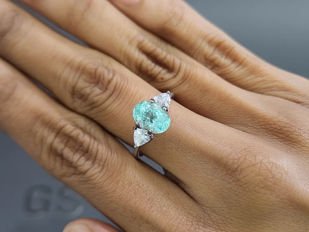 Paraiba Neon Green oval cut 2.28 carats, Mozambique Image №5