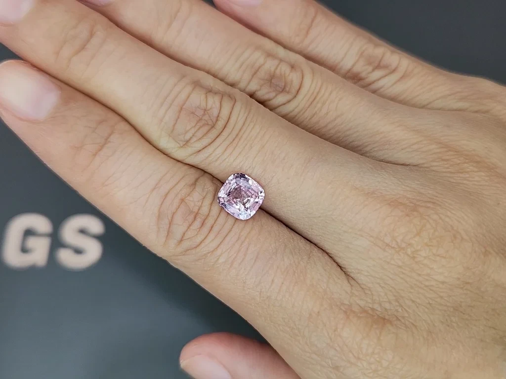Unheated sapphire soft pink cushion cut 2.08 carats, Sri Lanka Image №2