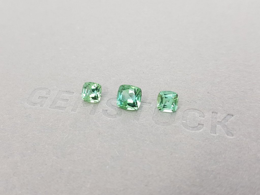 Cushion cut tourmaline set 2.20 ct, Afghanistan Image №3