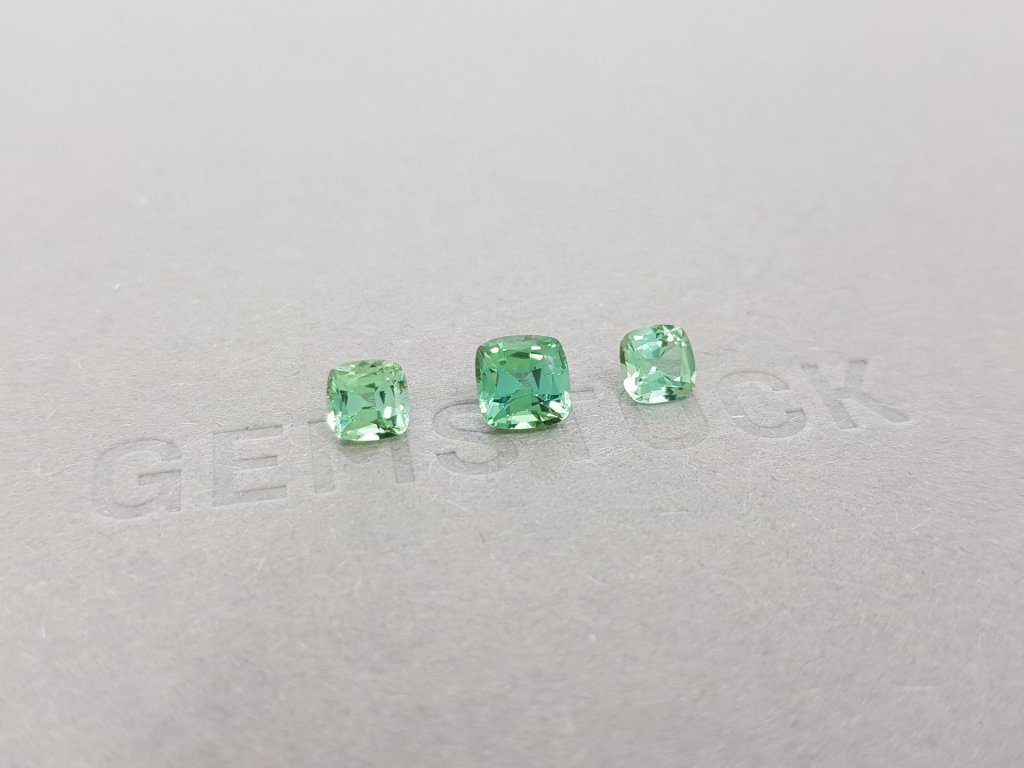 Cushion cut tourmaline set 2.20 ct, Afghanistan Image №2