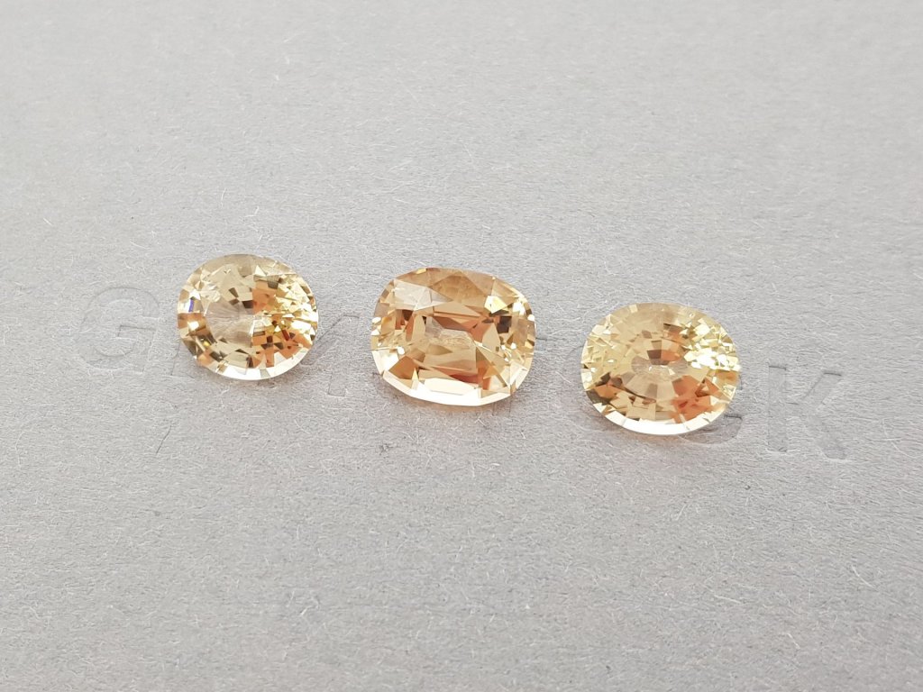 Set of golden-orange tourmalines 8.70 ct Image №2
