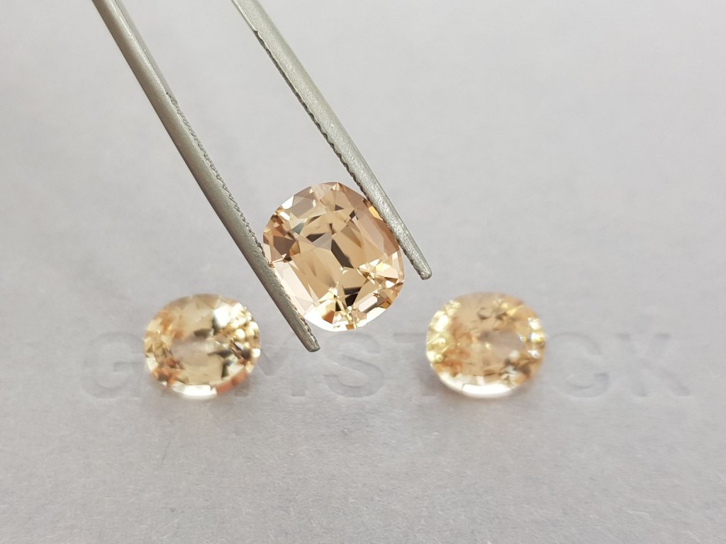 Set of golden-orange tourmalines 8.70 ct Image №4
