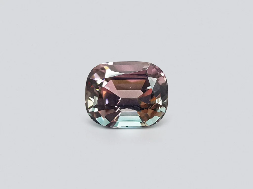 Polychrome pink-green tourmaline 8.13 ct in cushion cut, Nigeria Image №1