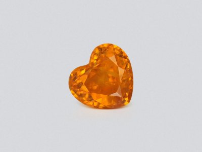 Heart shaped Fanta color spessartine garnet 1.41 carats, Tanzania photo
