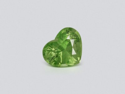 Green tsavorite garnet in heart shape 1.52 carats, Tanzania photo