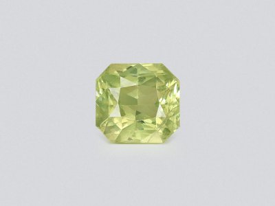 Yellowish-green grossular garnet in radiant cut 1.58 carats, Tanzania photo