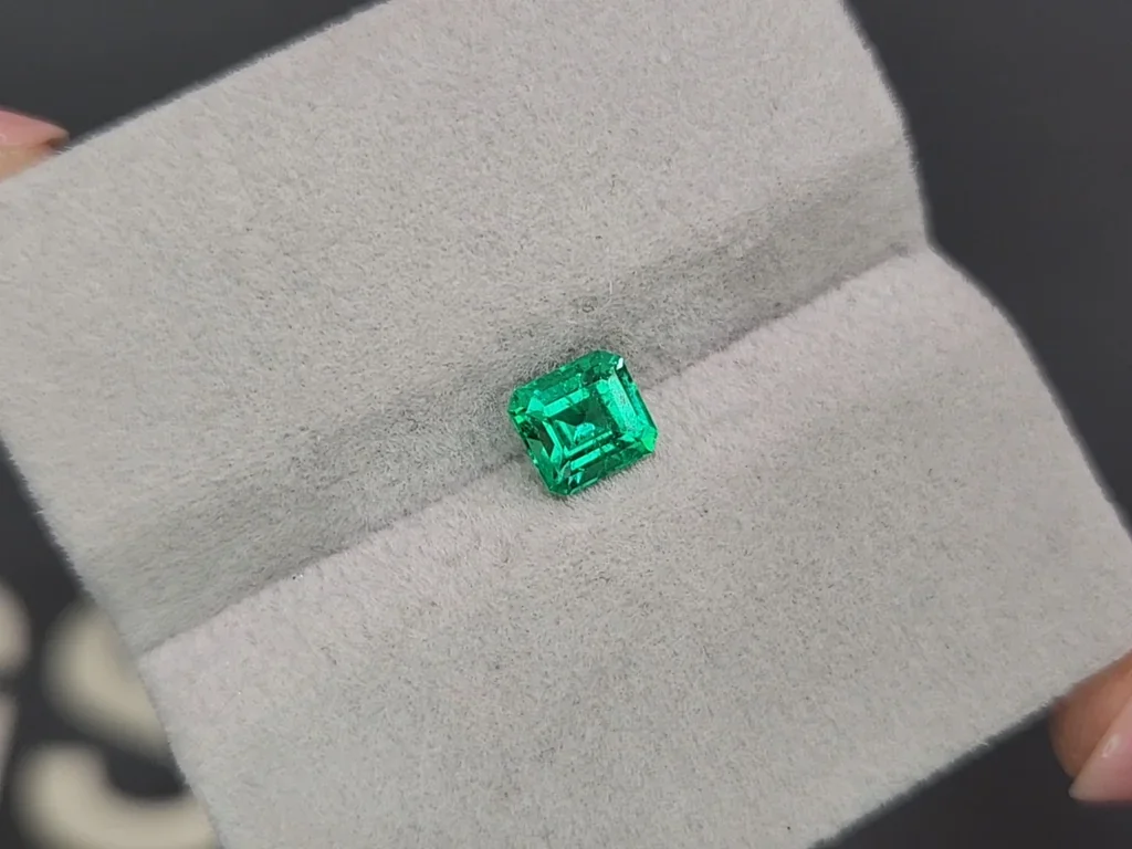 Super rare Panjshir Vivid green emerald in octagon cut 0.73 carats Image №4