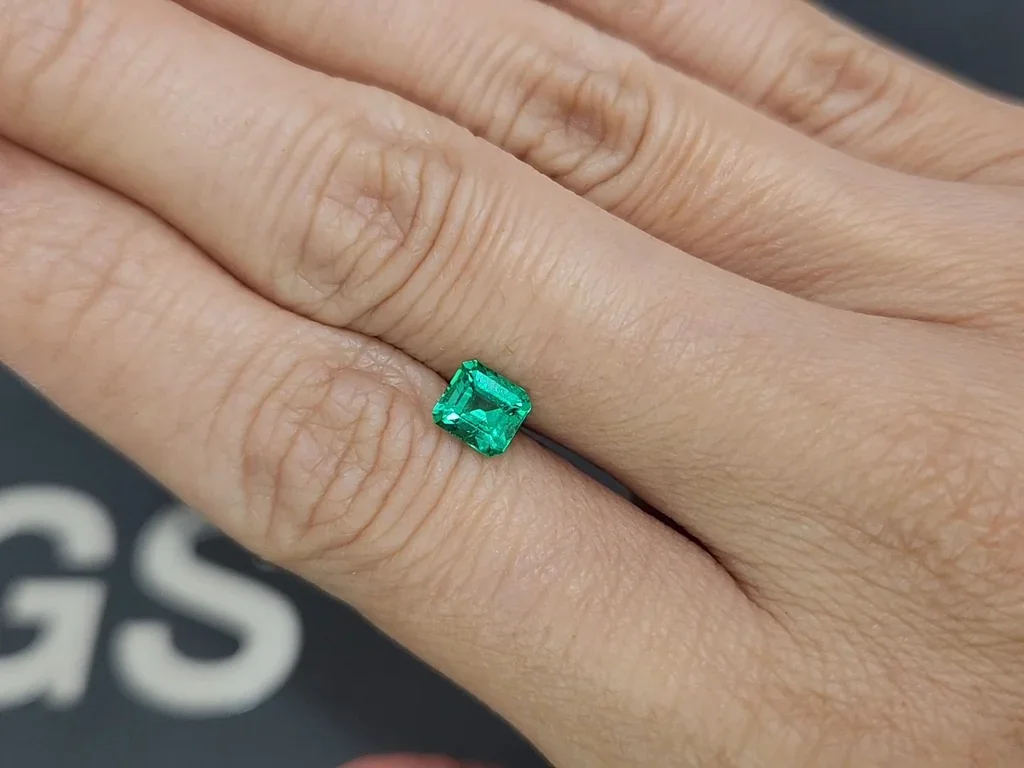 Super rare Panjshir Vivid green emerald in octagon cut 0.73 carats Image №2