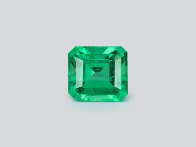 Super rare Panjshir Vivid green emerald in octagon cut 0.73 carats photo