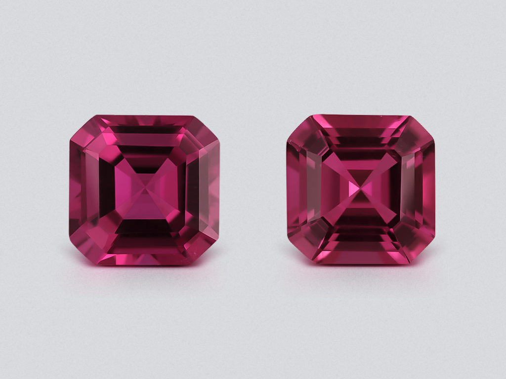 Pair of pink tourmalines octagon cut 8.45 carats, Afghanistan Image №1