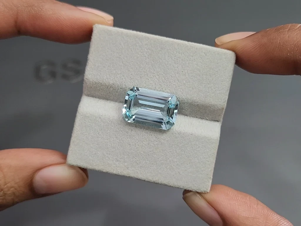 Aquamarine octagon cut 6.98 carats, Madagascar Image №4