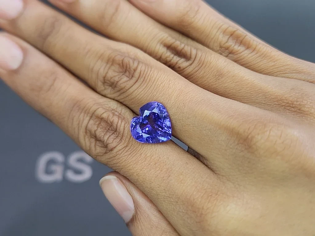 Tanzanite heart shape 7.38 carats, Tanzania Image №2
