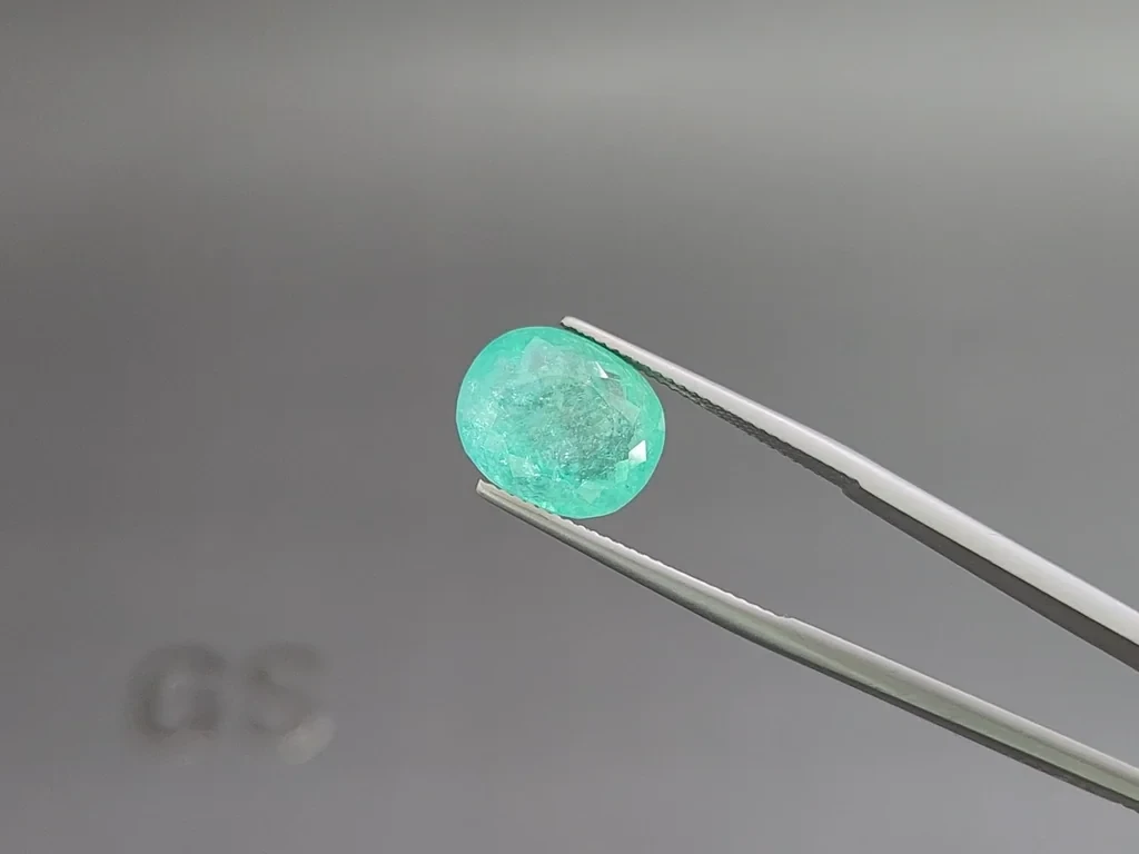 Paraiba Neon Green oval cut 8.38 carats, Mozambique Image №3