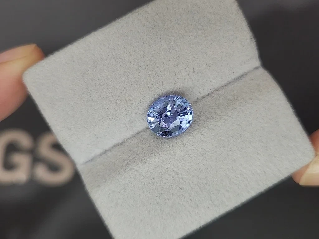Unheated Pastel Blue sapphire in oval cut 3.02 carats, Sri Lanka Image №4