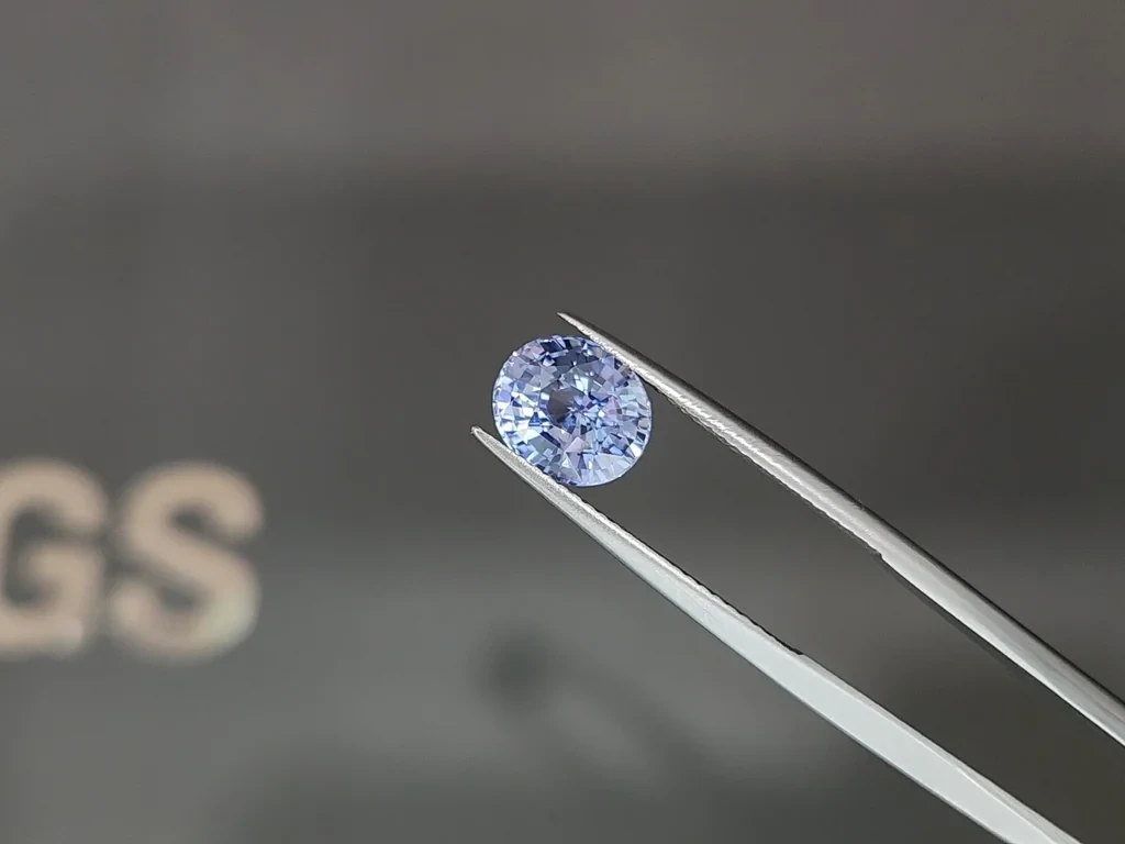 Unheated Pastel Blue sapphire in oval cut 3.02 carats, Sri Lanka Image №3