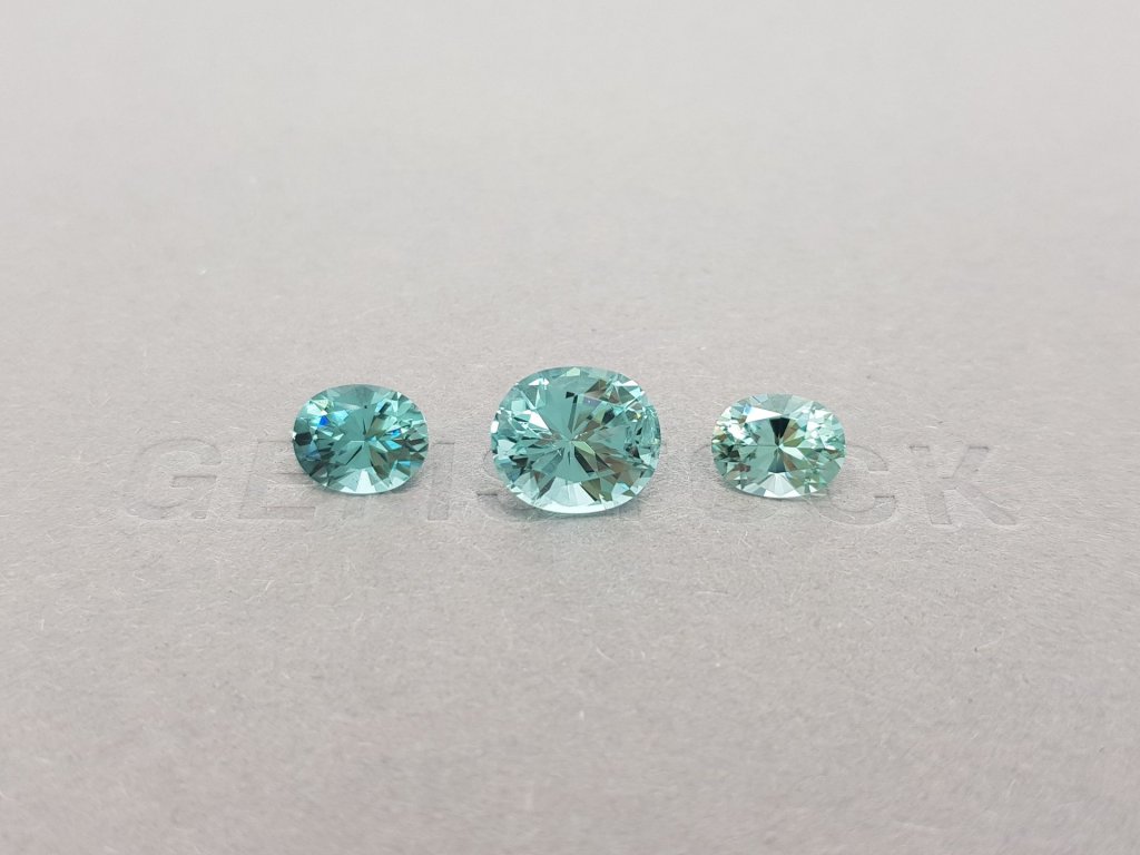 Set of blue tourmalines 5.04 ct, Afghanistan Image №2