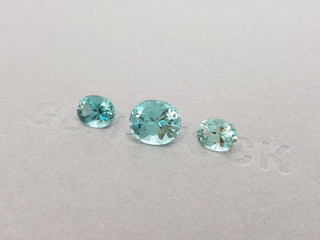 Set of blue tourmalines 5.04 ct, Afghanistan Image №3