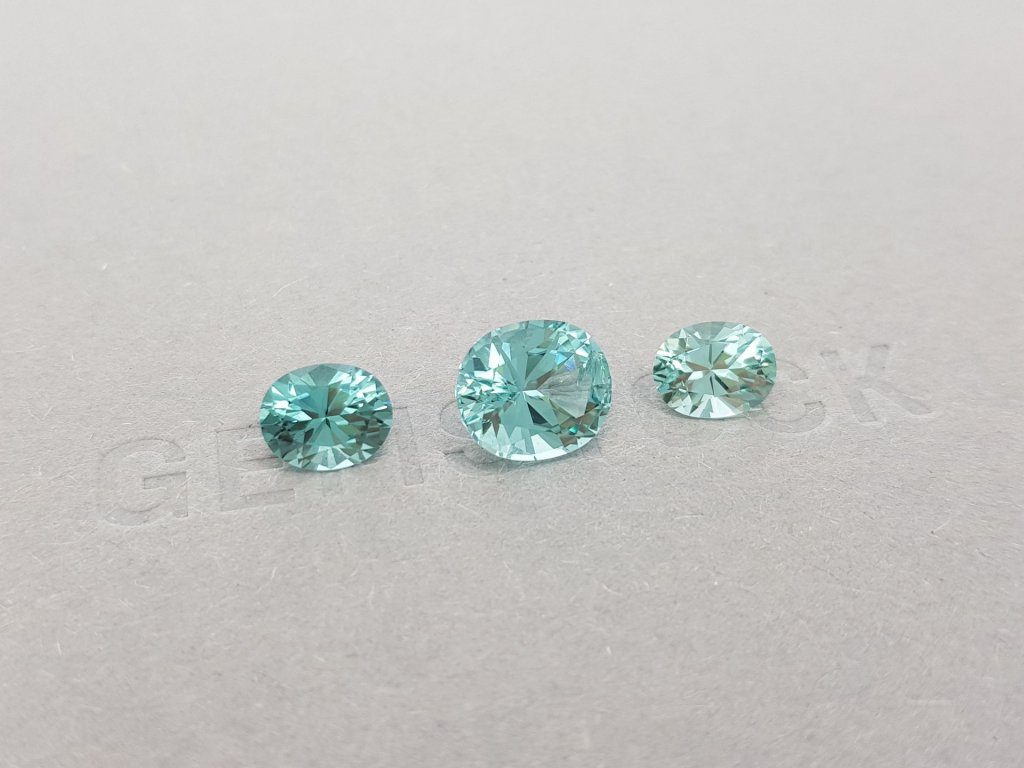 Set of blue tourmalines 5.04 ct, Afghanistan Image №4