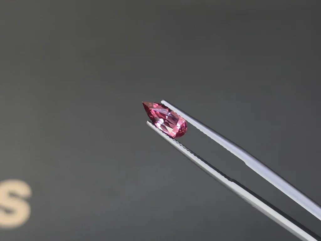 Spinel with perfect proportions cut pear 1.21 carats, Vietnam Image №3
