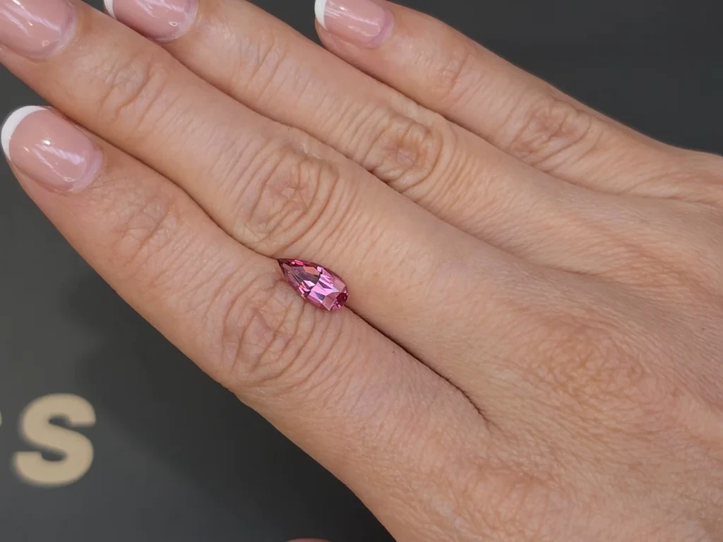 Spinel with perfect proportions cut pear 1.21 carats, Vietnam Image №2