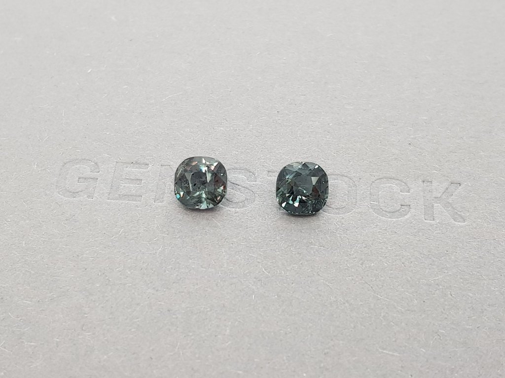 Pair of Cushion Cut Color Change Garnets 3.29ct Image №3