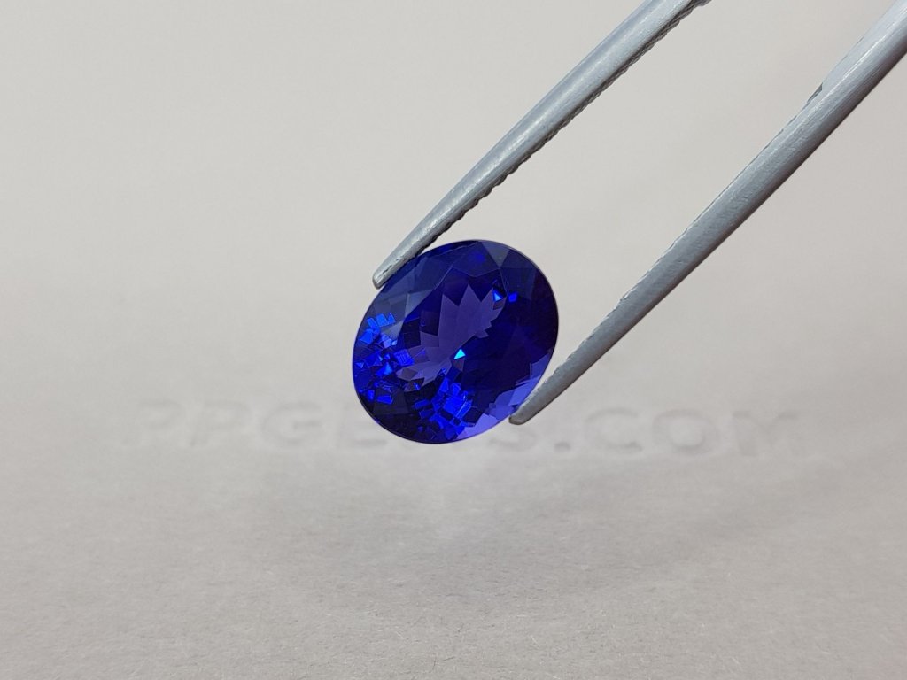 Bright natural tanzanite, oval cut, 3.52 ct, GRS Image №4