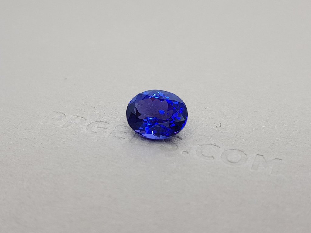 Bright natural tanzanite, oval cut, 3.52 ct, GRS Image №3