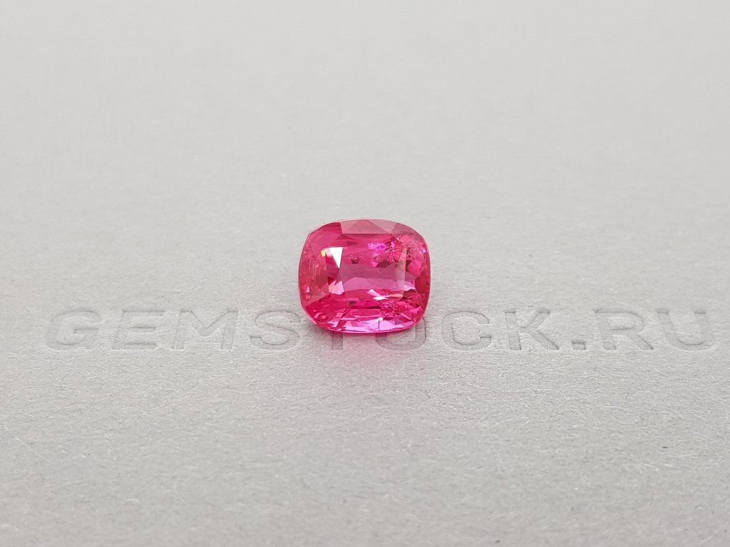 Unique neon pink spinel Mahenge cushion cut 5.00 ct, Tanzania Image №2