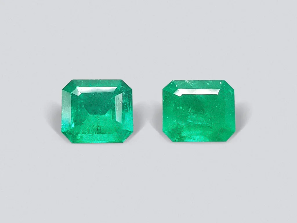 Pair of Colombian emeralds Vivid Green 2.74 ct Image №1