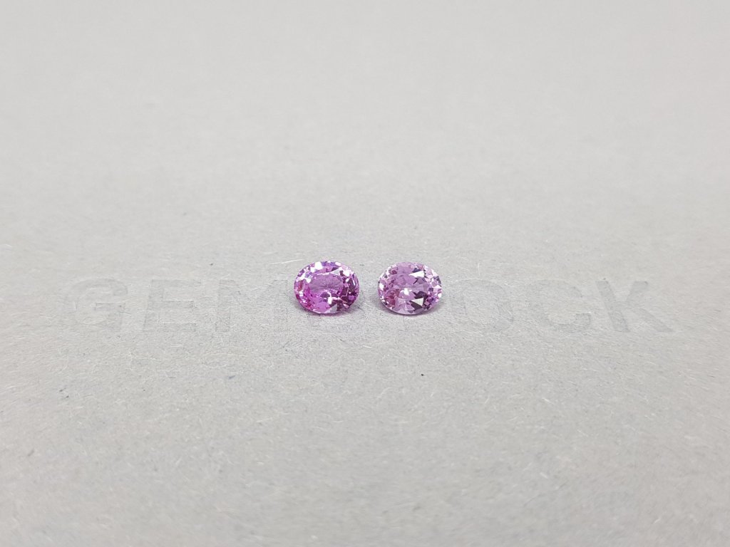 Pair of unheated pink sapphires from Madagascar 1.07 ct Image №1