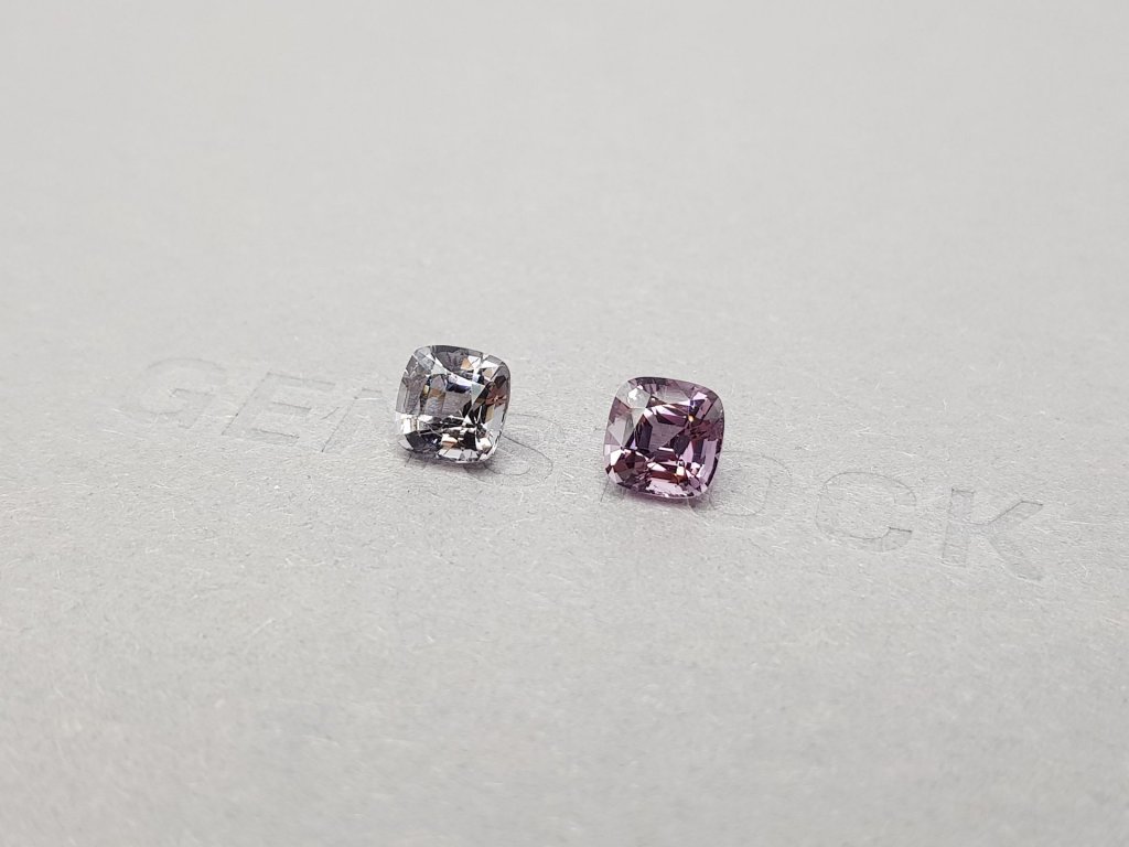 Pair of cushion cut spinels 2.59 ct, Burma Image №3