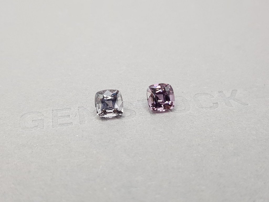 Pair of cushion cut spinels 2.59 ct, Burma Image №2