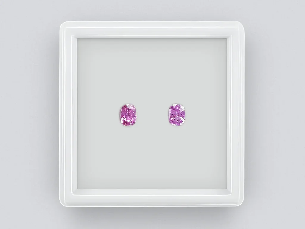 Pair of vivid pink unheated sapphires 1.43 ct, Madagascar Image №1