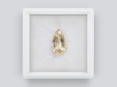 Pear-cut soft yellow beryl 3.27 carats, Nigeria  photo