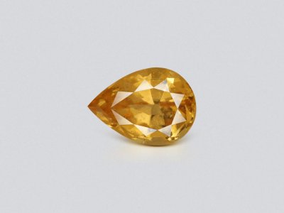 Yellow-orange pear-cut hessonite garnet 4.44 carats, Tanzania photo