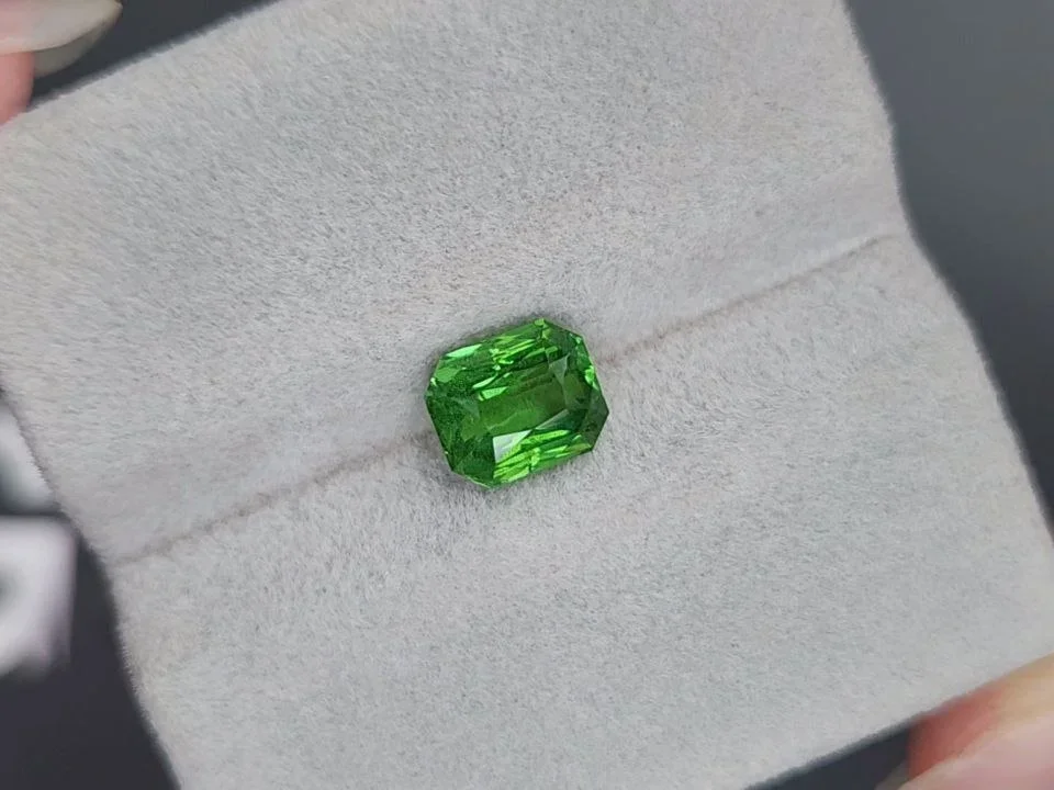 Intense green tsavorite garnet in radiant cut 2.53 carats, Tanzania Image №4