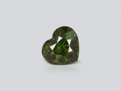 Green zircon in heart shape 7.01 Carats photo