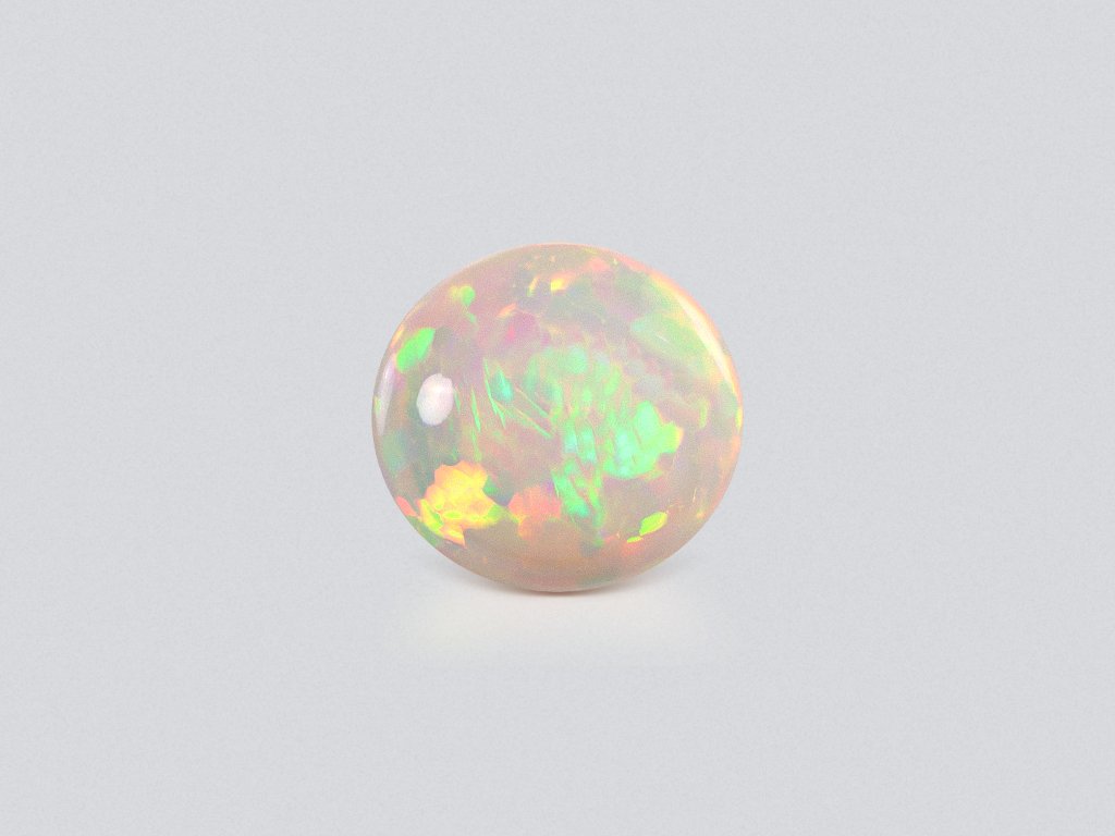 White opal round cut 27.34 carats, Ethiopia Image №1