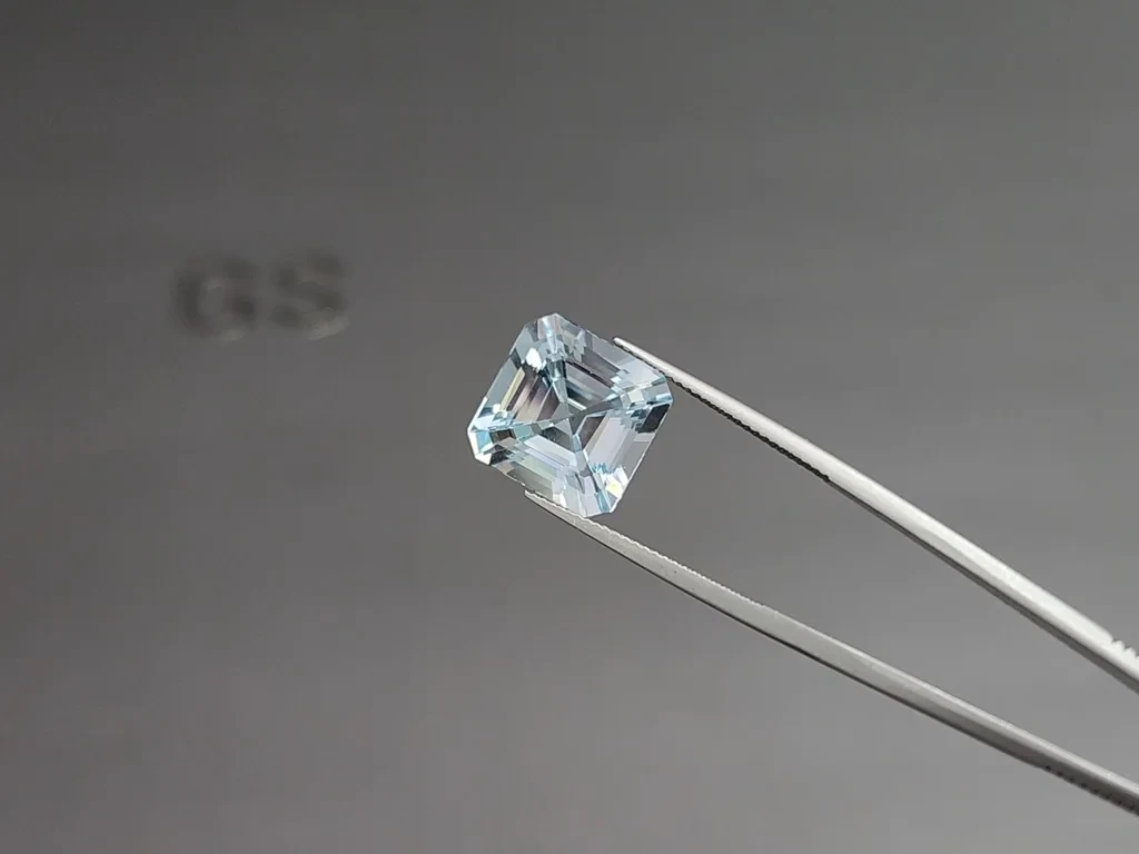 Aquamarine asscher cut 9.94 carats, Madagascar Image №3