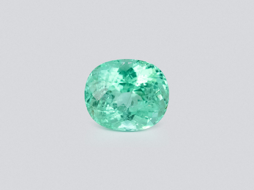 Paraiba Neon Green cushion cut 4.30 carats, Mozambique Image №1