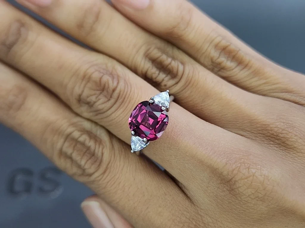 Garnet rhodolite cushion cut 4.55 carats,Tanzania Image №5