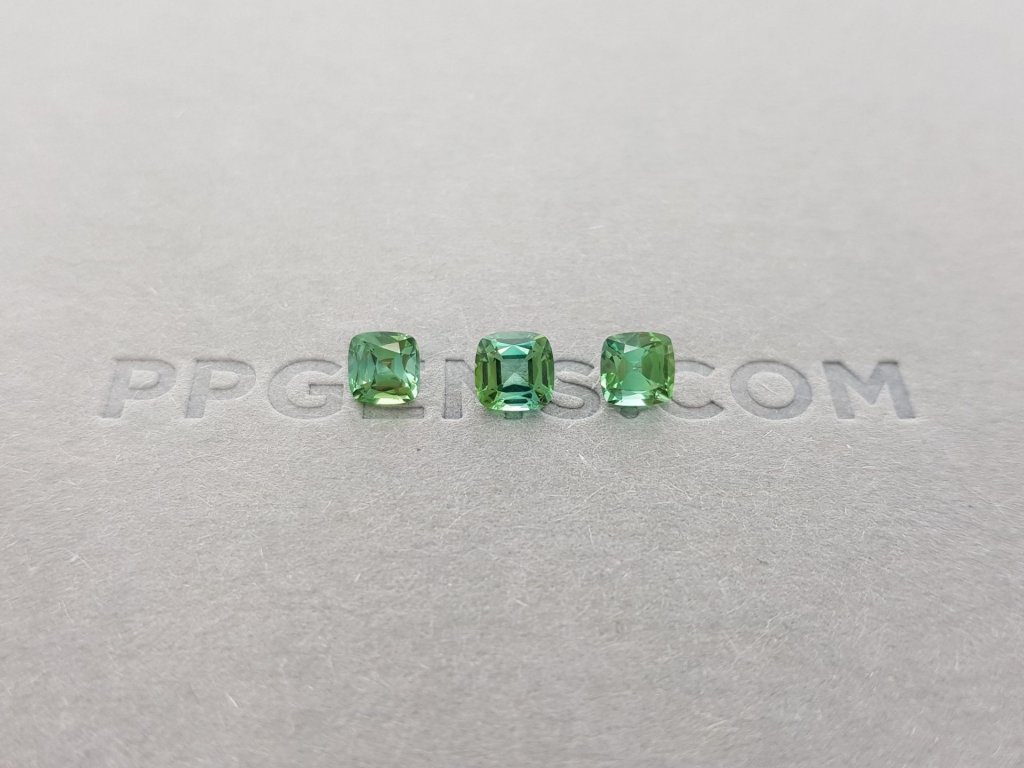 Set of verdelite, cushion cut 1.41 ct, Afghanistan Image №1