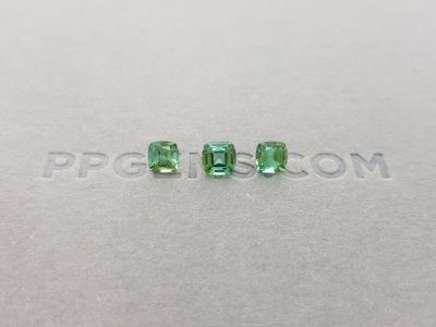 Set of verdelite, cushion cut 1.41 ct, Afghanistan photo