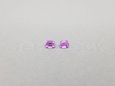 Pair of cushion cut pink sapphires 1.02 ct, Madagascar photo