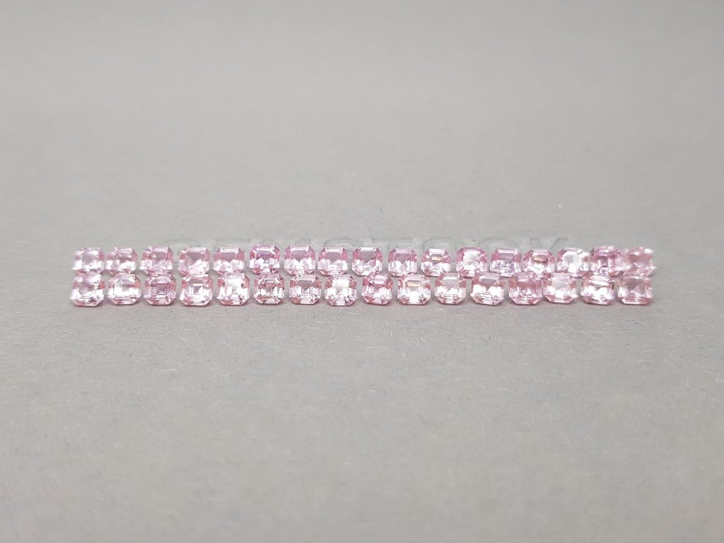 Asscher cut pink spinel set 7.20 ct, Tanzania Image №1