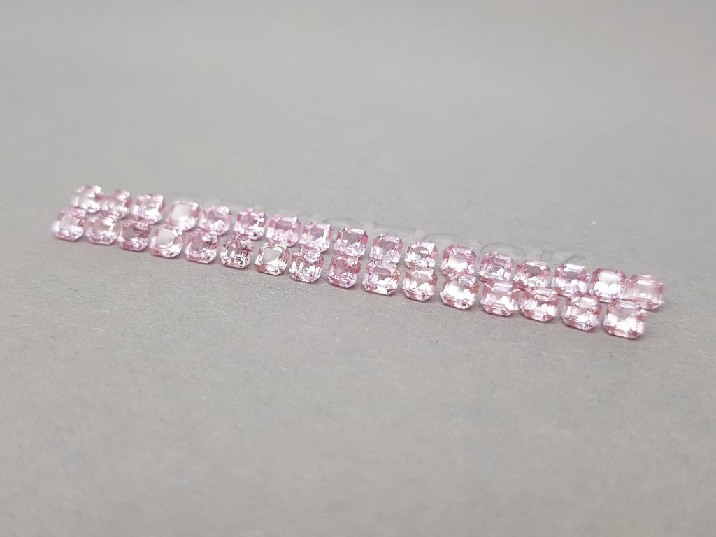 Asscher cut pink spinel set 7.20 ct, Tanzania Image №3