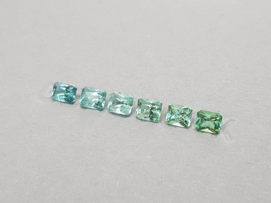 Set of radiant-cut tourmalines 5.02 ct, Afghanistan Image №2
