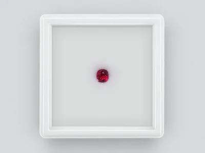 Cushion-cut red spinel 0.33 carats, Burma photo