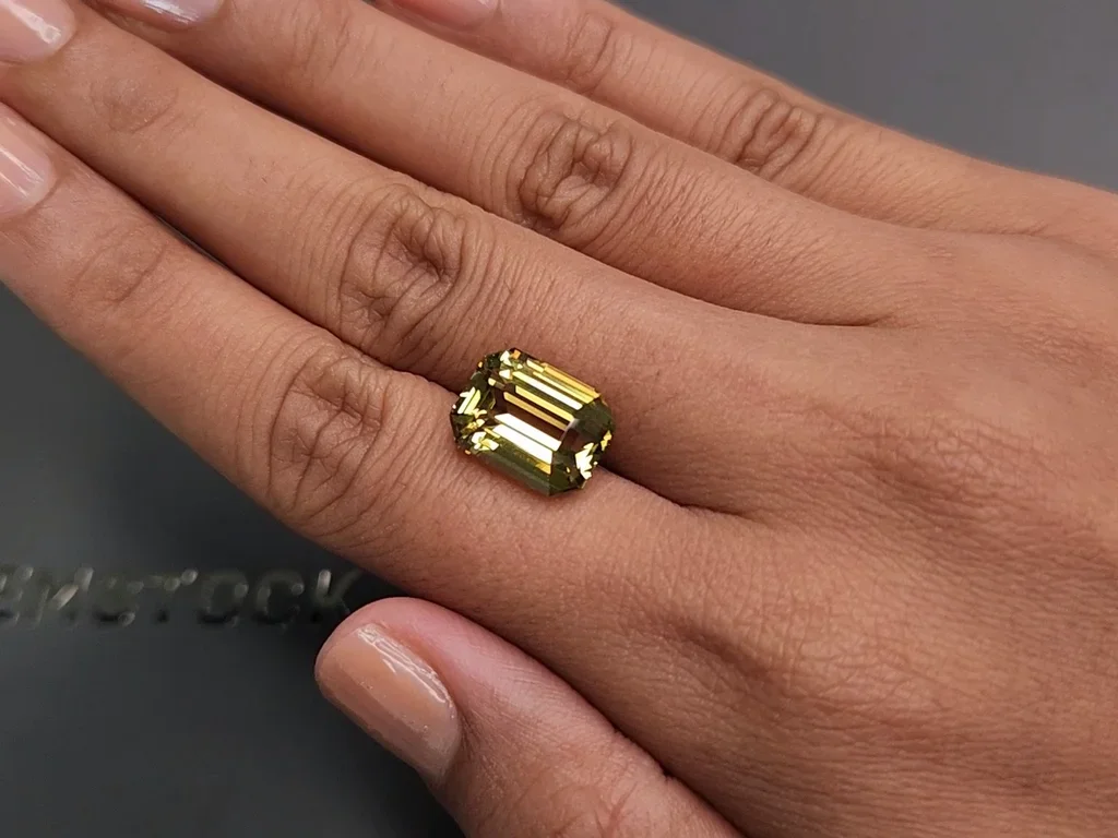 Octagon-cut chrysoberyl 9.06 carats, Sri Lanka Image №2